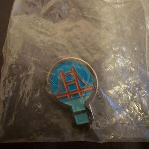 San Francisco Bridge Design Pin in Blue and Orange